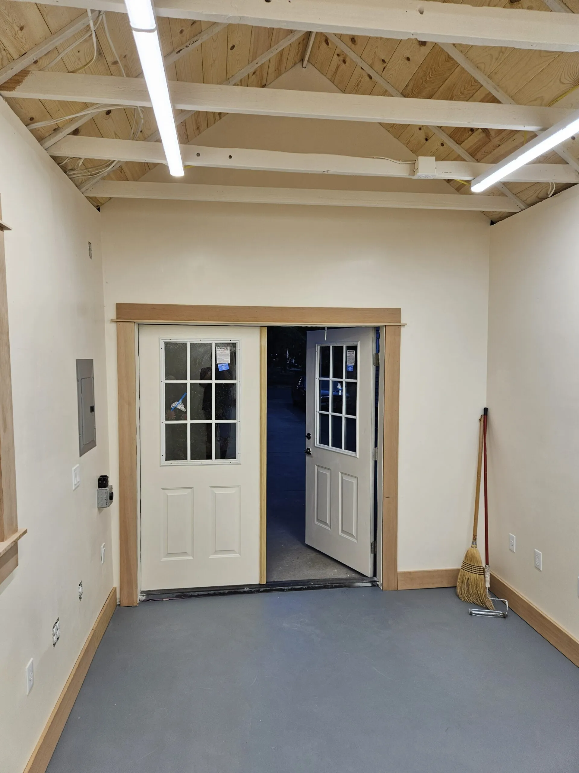 Finished basement living space
